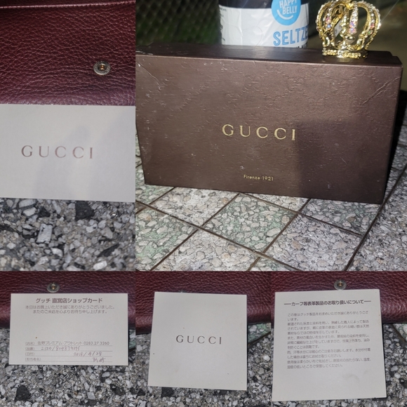 Gucci GG Interlocking 1973 Leather Purple Chain Wallet Authentic Brand New - Picture 7 of 17